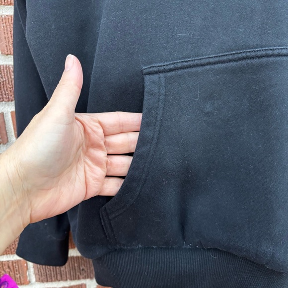 Trendy Queen Womens Oversized Hoodies Fleece Sweatshirts Long Sleeve Large Black - Picture 3 of 8